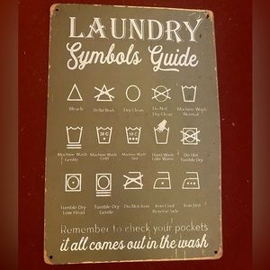Metal Laundry Room tin sign